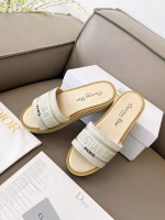 Dior Spring-Summer New Jelly-Color Flat Slide Sandals with Color Blocking for Women - Image 8