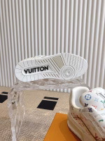 LV x Takashi Murakami Collaborative LV Trainer Sneakers - Image 7