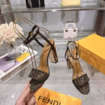 FENDI Delfina Strappy Metallic-Heel High-Heel Sandals - Image 7