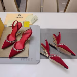 Fendi 2024 Spring-Summer Crystal Necklace High-Heel Shoes Collection