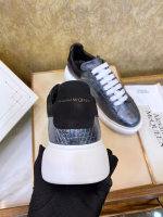 Alexander McQueen Crocodile Leather High-Luxury Classic White Shoes with White Soles and Black Upper - Image 6