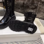 Alexander McQueen Black Studded Knee-High Boots - Image 3