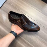 【Gucci】Gucci men's leather shoes in pearl-colored calfskin - Image 3