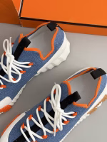 Hermès Knit Suede and Goatskin Slip-On Sneakers - Image 4