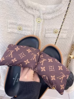 LV 2022 Spring/Summer New Monogram Collection Velcro Slides - Image 7