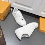 TOD'S New Collection Men's Leather Lace-Up Casual Sneakers - Image 3