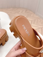 Prada 2025 Spring-Summer New Roman Woven Platform Sandals - Image 3