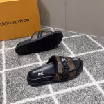 LV Louis Vuitton Men's Monogram Slippers - Image 7
