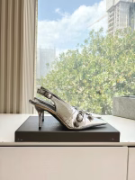 BALENCIAGA 2025 Spring/Summer New Curved-Heel Arch High-Heel Pumps & Sandals - Image 7