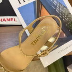Top-Tier Version Chanel Gold Leaf Sandals - Image 6
