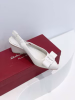 Ferragamo 2021 New Viva Collection Slingback Block Heel Sandals - Image 7