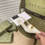 Gucci Pointed-Toe Kitten Heel Sandal Collection