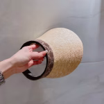Celine Wheat Straw Visor Cap