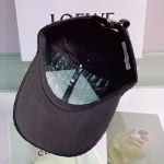 Loewe 2022 Spring Collection Black Embroidered Baseball Cap - Image 5