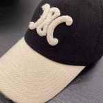 CELINE Arc de Triomphe Wool Baseball Cap - Image 3