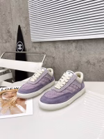 Chanel 2022 Early Spring Macaron Quilted Suede Sneakers - Image 2