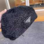Prada New Style Fleece Beret - Image 9