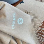 Chanel 100% Cashmere Water Wave Pattern Scarf - Image 9