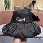 LV Spring/Summer Korean-Style Bubble Sand Bow Bucket Hat - Image 3