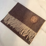 Chanel Gradient Color-Block Openwork Scarf with Double C Logo - Image 8