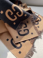 GUCCI Wool and Silk Blend GG Jacquard Scarf - Image 8