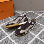 Hermès Men's Cowhide Patchwork Casual Athletic Sneakers - Image 3