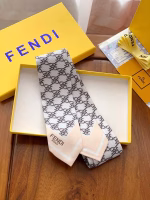 Fendi Gray Mulberry Silk Ribbon - Image 3