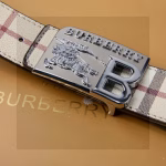 Burberry Hollow-out Letter Plate Buckle High-quality Belt - Image 6