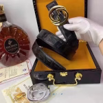 Designer Alligator Skin Seamless Belt - Image 7