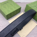 Gucci Original Top-Grain Cowhide Belt with Small Punching and Embossed G Pattern - Image 7