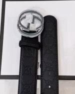 GUCCI All-Over Double G Embossed Belt - Image 4