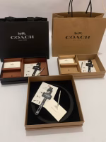 Coach Camouflage Patchwork Black Belt with Gilded Buckle for Men - Image 7