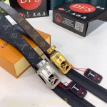 Louis Vuitton LV Automatic Buckle Gold Buckle Belt