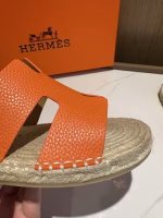 Hermès Orange Top-Tier Handcrafted Slippers - Image 4