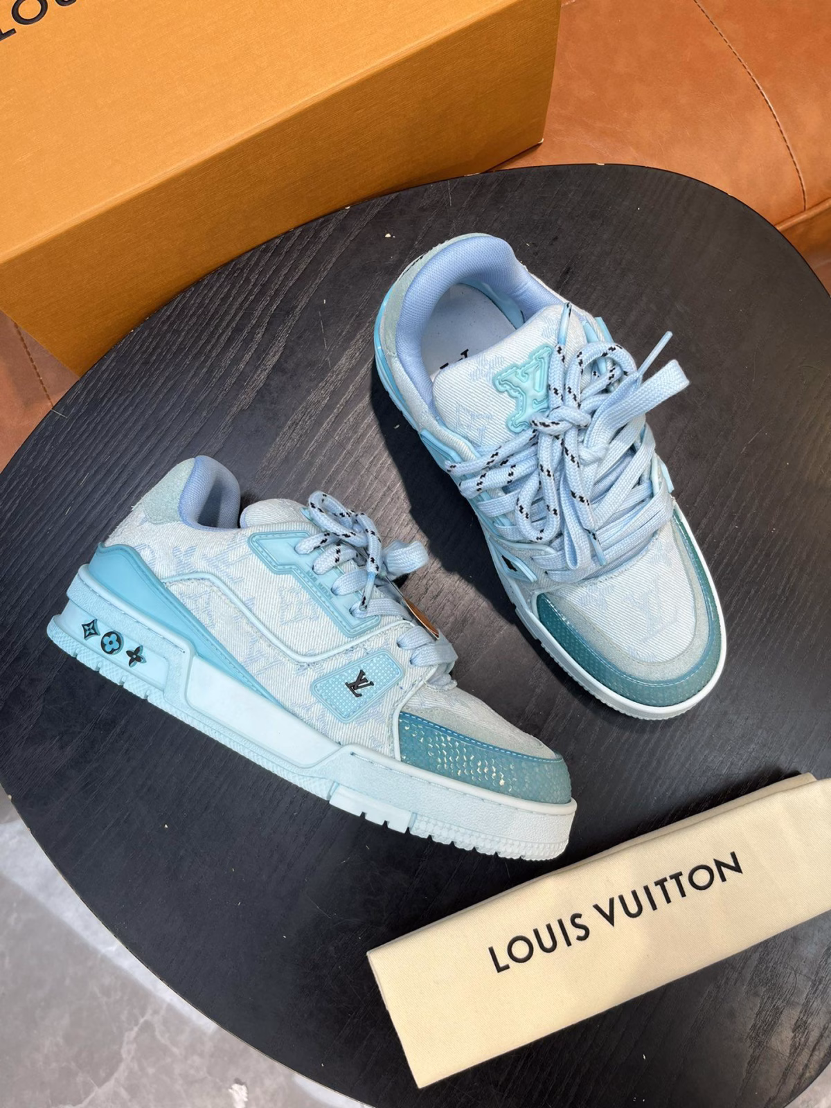 Louis Vuitton Trainer Couple's Retro Basketball Sneakers - Image 4