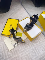 Fendi 2025 Double FF Pointed-Toe High-Heel Sandals - Image 7
