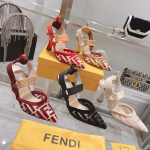 FENDI Breathable & Comfortable High-Heel Sandals and Single Shoes - Image 7