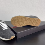 PRADA Men's New Suede Calfskin Enamel Logo Platform Sneakers - Image 7