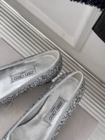 Jimmy Choo Classic Bow Pearl Block-Heel Ballet Flats - Image 6