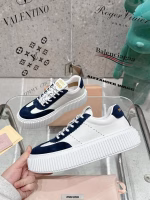 Miu Miu New American Retro Style Lace-Up Distressed Sneakers - Image 2