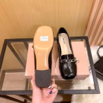 Miu Miu New Style Block Heel Flat Shoes - Image 6