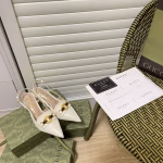 Gucci Pointed-Toe Kitten Heel Sandal Collection - Image 4