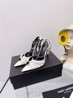Saint Laurent 2022 Early Spring New Enamel Heel Sandals - Image 7