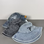 Prada 2024 New Denim Bucket Hat - Image 2