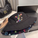 LV Louis Vuitton Classic Black Bucket Hat - Image 7