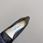 Jimmy Choo 2023 New Crystal Studded Bow Pointed-Toe Mary Jane Flats - Image 7