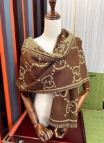 Gucci Plaid Big G Wool Scarf - Image 7