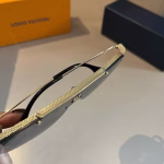 Louis Vuitton (LV) Gold-Trimmed Frame Sunglasses - Image 10