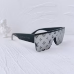 LV Louis Vuitton Monogram Noir Square Sunglasses with Thick Temples (Replica Version) - Image 3