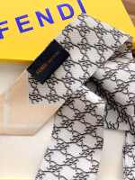 Fendi Gray Mulberry Silk Ribbon - Image 9